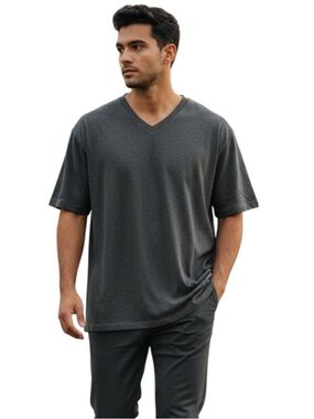 Goodfellow & Co Dark Charcoal V-Neck Short Sleeve Tee